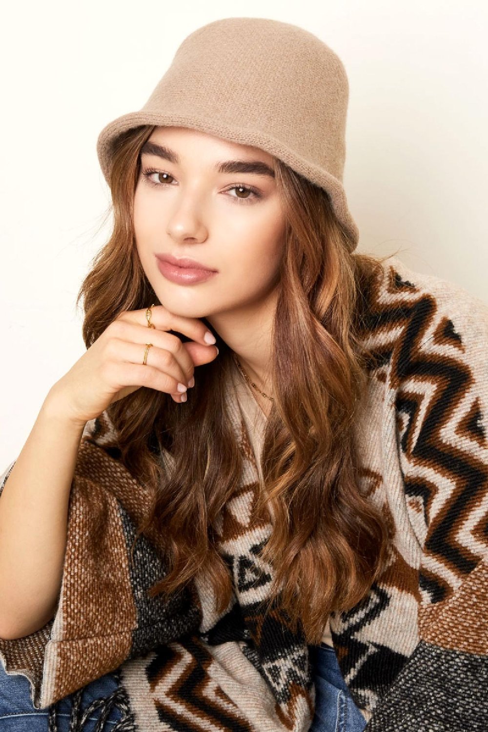 Bucket hat solid color Green Acrylic h5Picture2